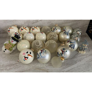 Vintage Snowman Christmas Ornaments Krebs Carol Culhane 24pc Encore Snow Buddies